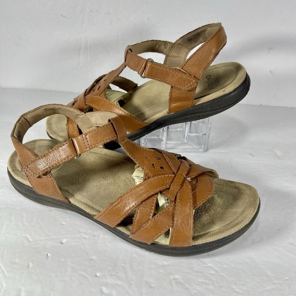 Earth Origins Sylvia Women’s Leather Strappy Sandals - Size 9